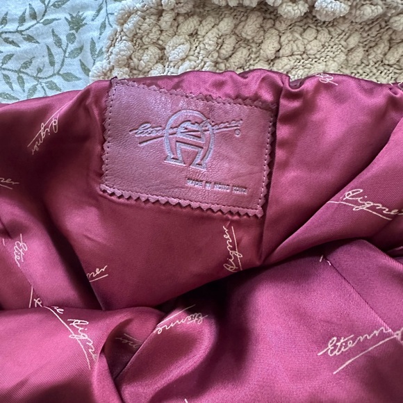 Vintage Etienne Aigner Leather Skirt - Picture 3 of 4